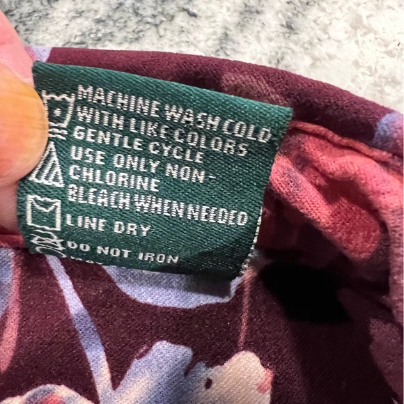 Maroon Floral Button Down Jacket , SOFT W 2 Real Chest pockets - Picture 7 of 9